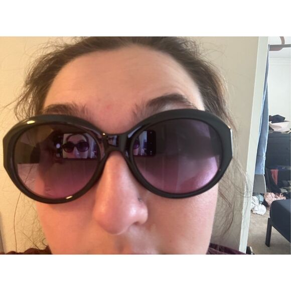 Fossil Sunwear Purple Gradient Lens Black Frame Sunglasses - Picture 2 of 7